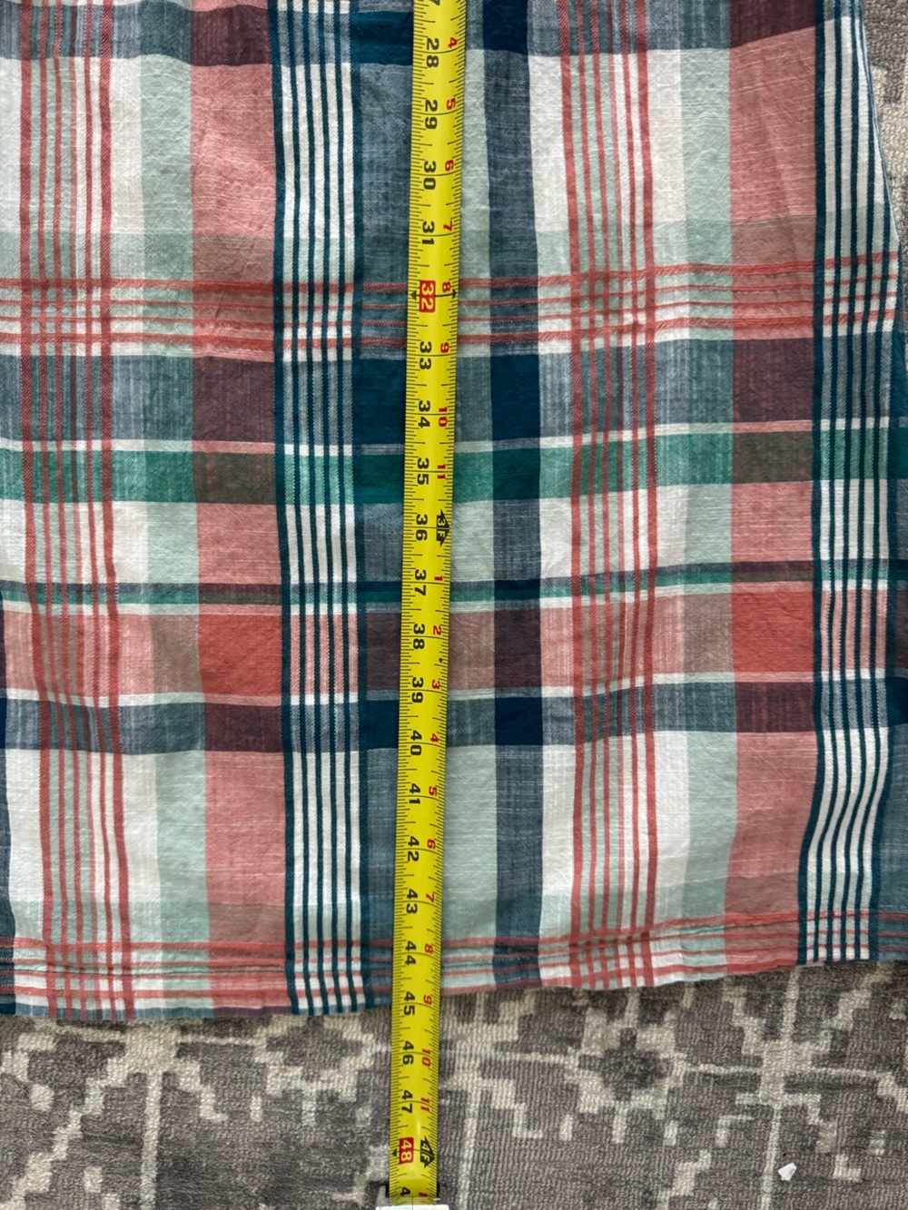 Seasalt Cornwall Bassett Wood Organic Cotton Check Plaid Midi Dress Teal Pink 4 - Picture 12 of 15